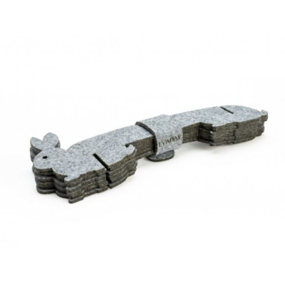 Ronds de serviette "Zuikiai", 6 pcs., gris